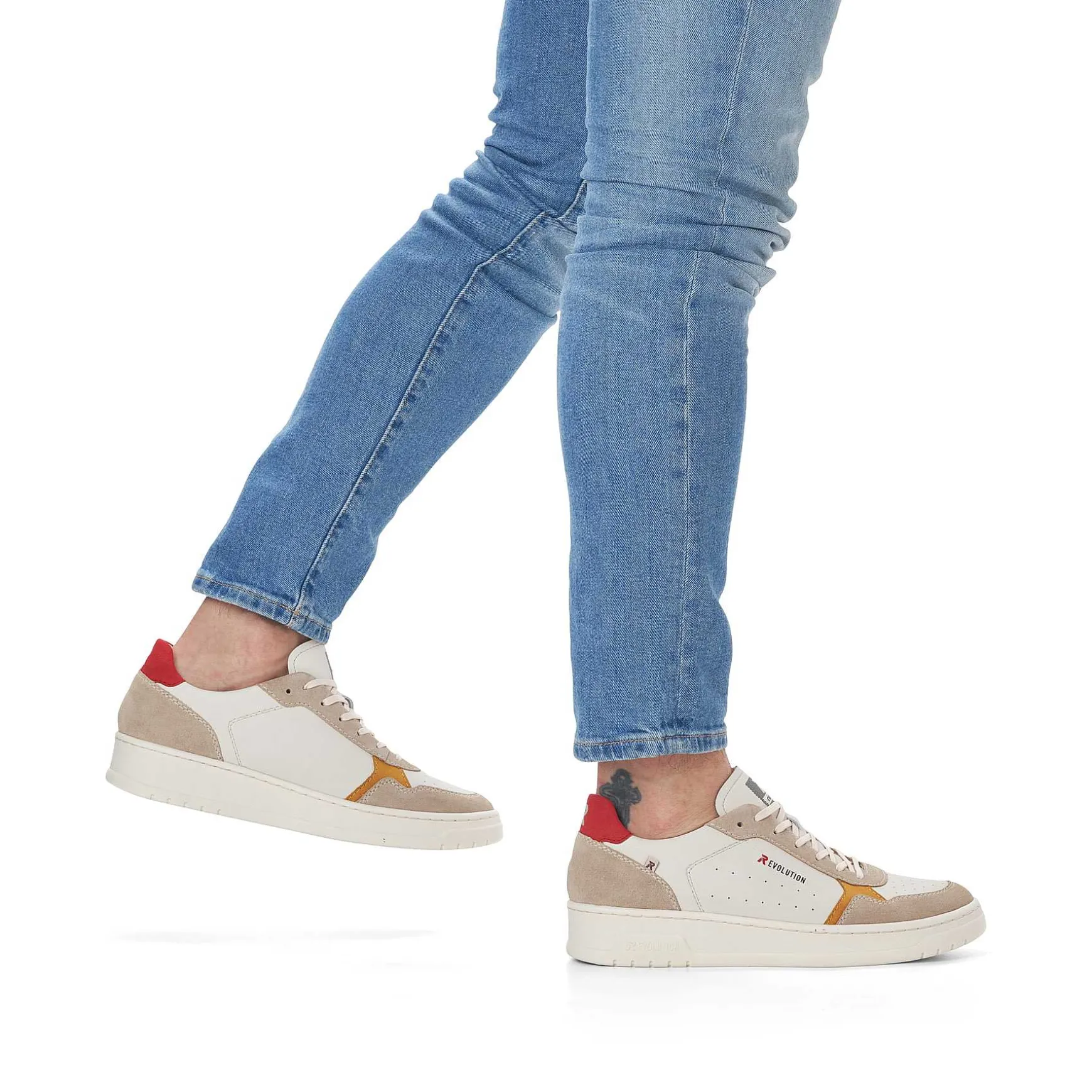 Rieker Men'S Low Sneaker Vanilla-White Clay-Beige