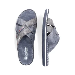 Rieker Men'S Mules Blue Gray