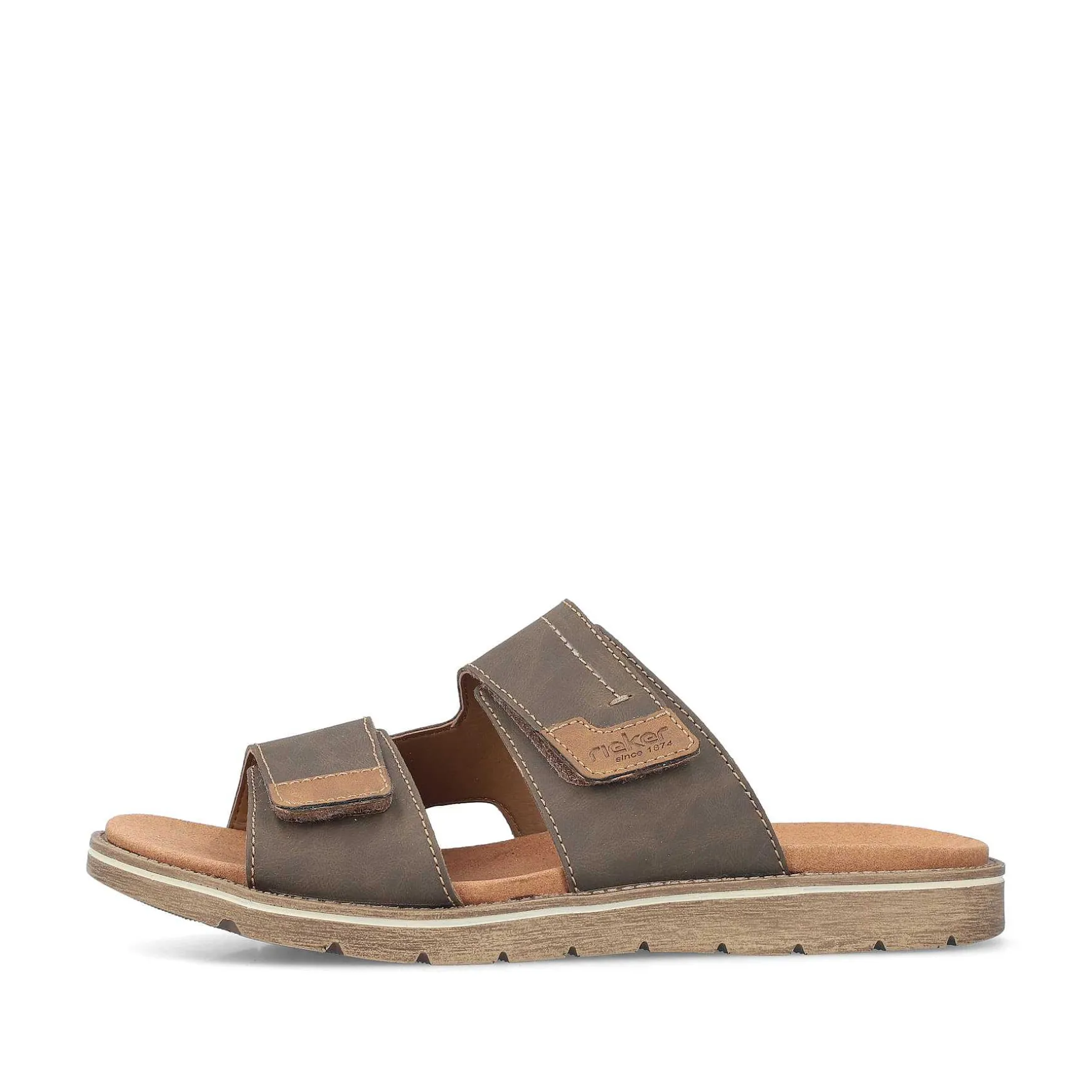 Rieker Men'S Mules Brown Gray