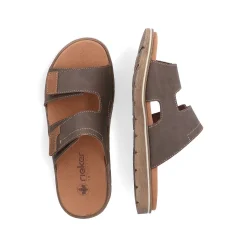Rieker Men'S Mules Brown Gray