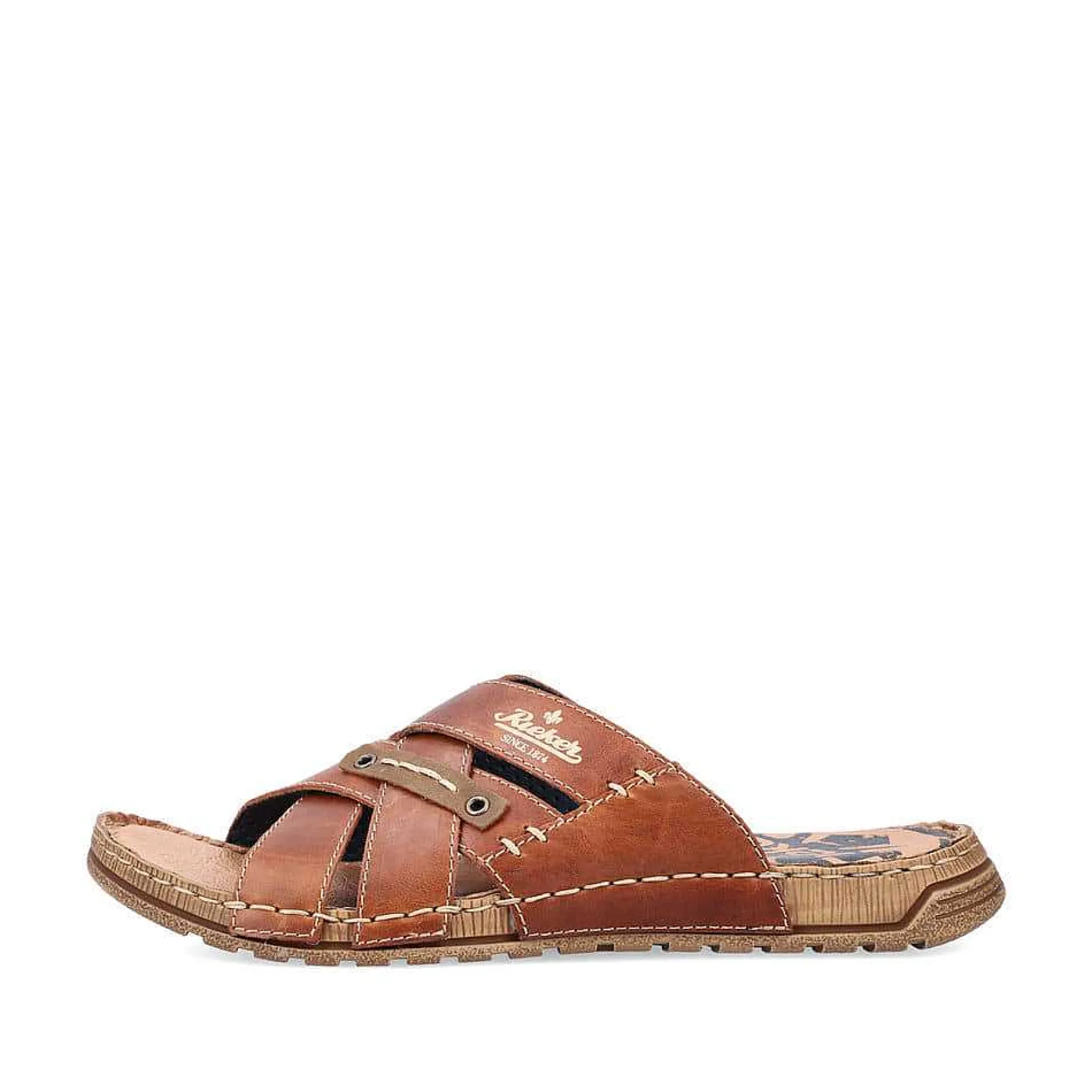Rieker Men'S Mules Chestnut Brown