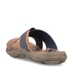 Rieker Men'S Mules Chestnut Brown-Royal Blue