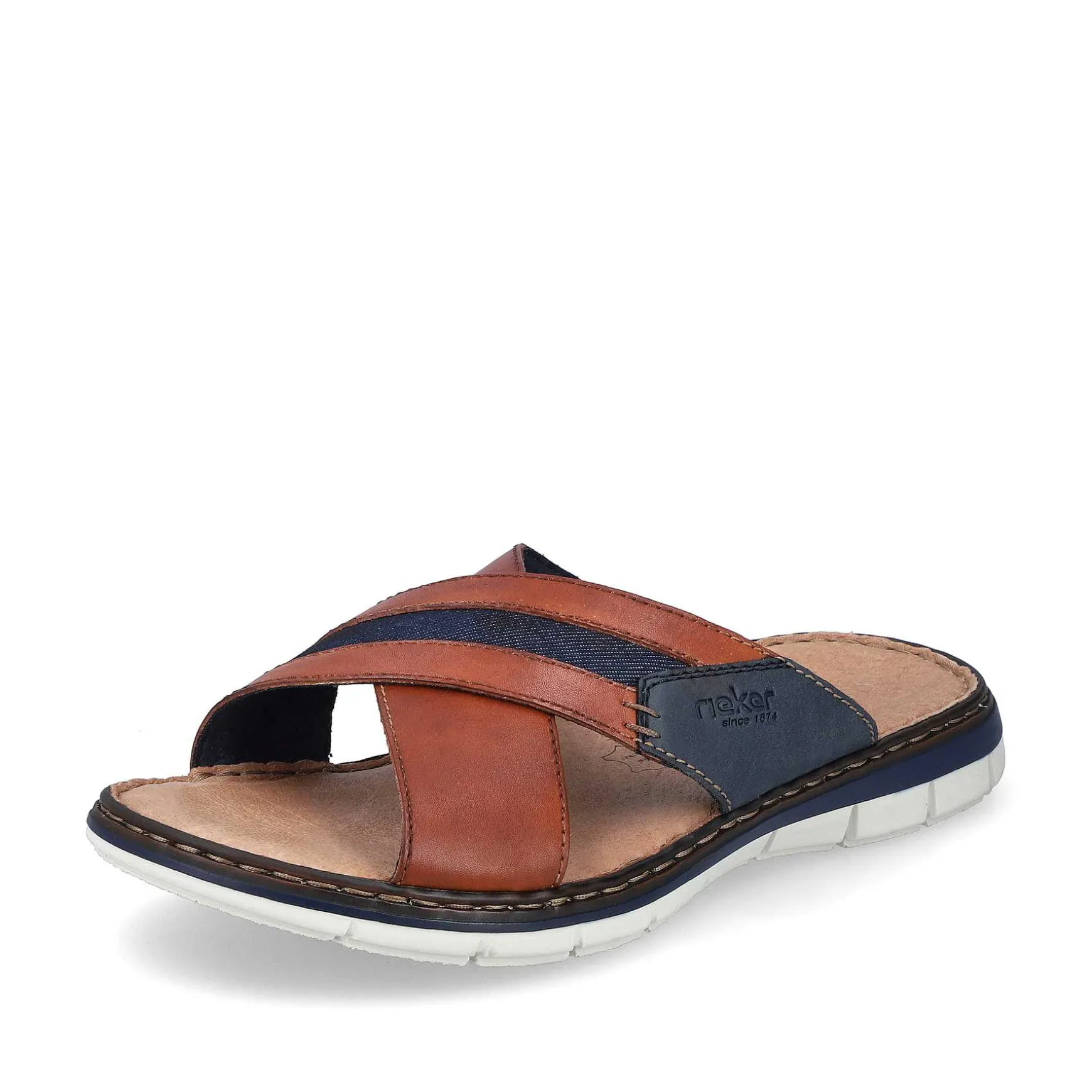 Rieker Men'S Mules Chestnut Brown