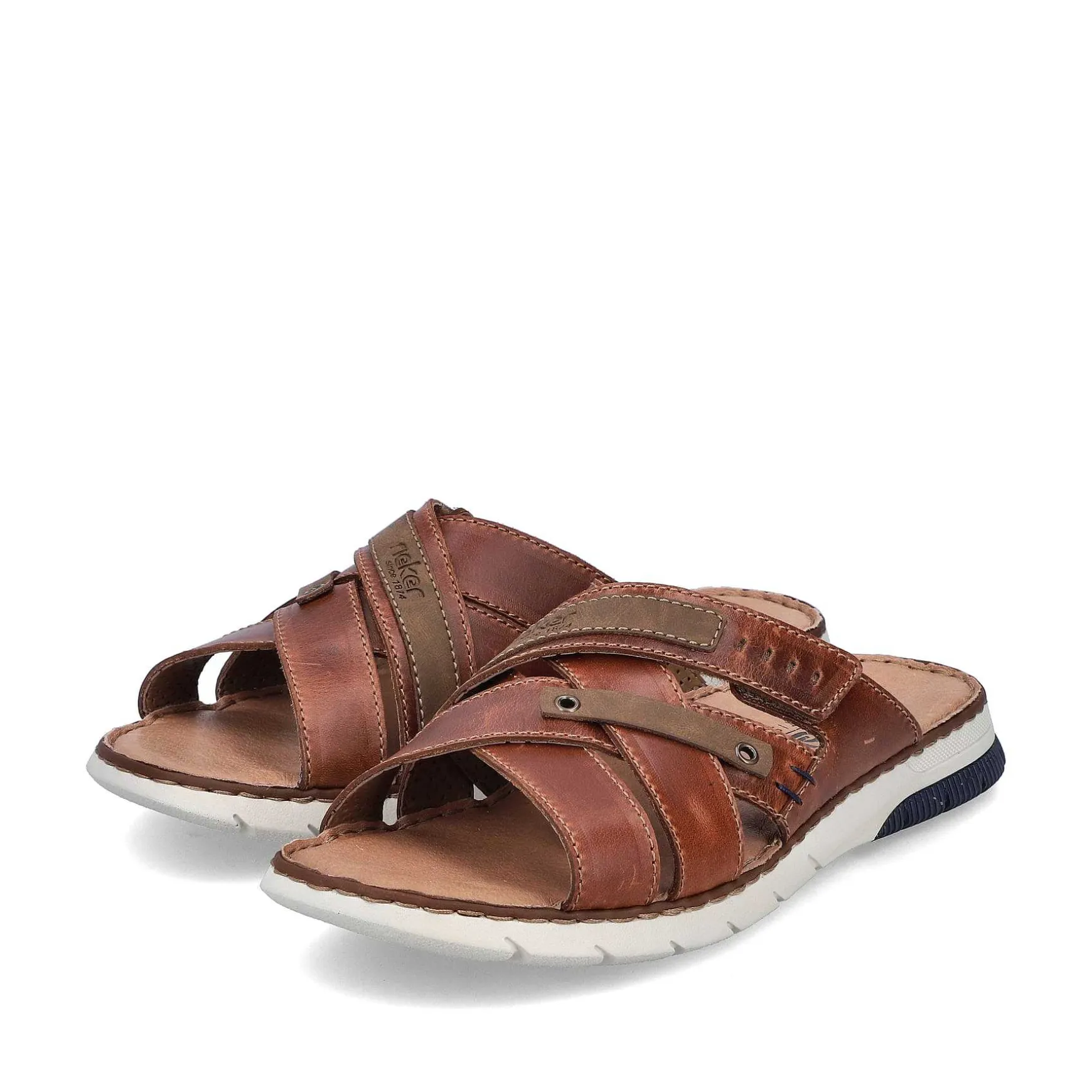 Rieker Men'S Mules Chestnut Brown