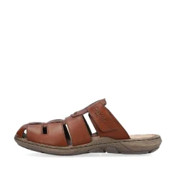 Rieker Men'S Mules Chestnut Brown