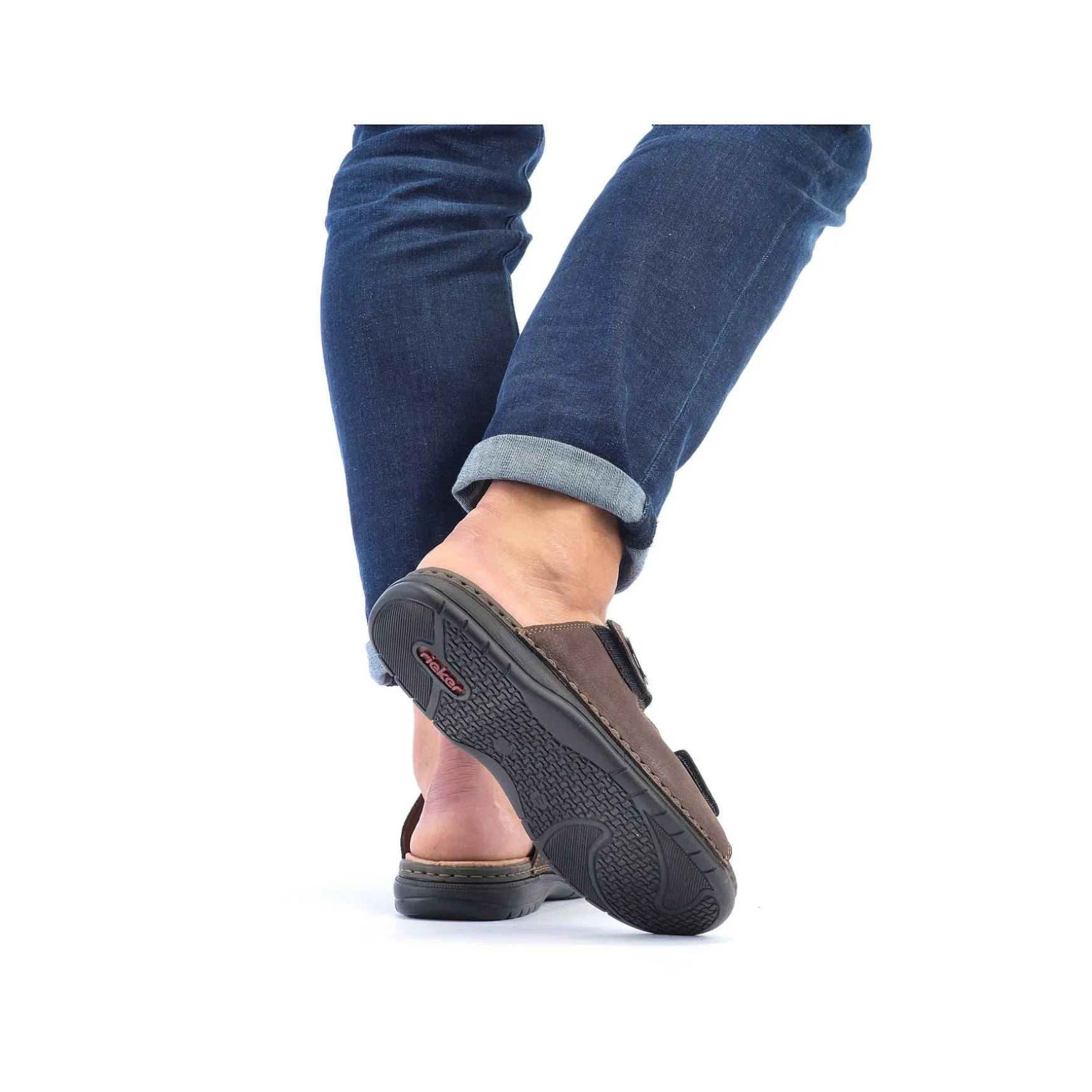 Rieker Men'S Mules Coffee Brown