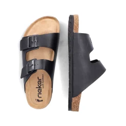 Rieker Men'S Mules Glossy Black