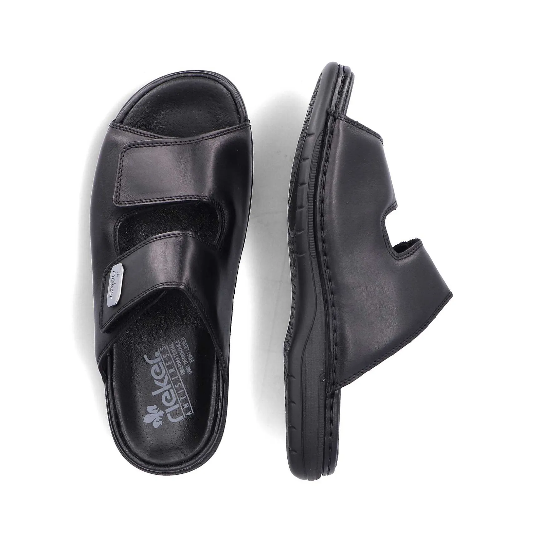 Rieker Men'S Mules Glossy Black