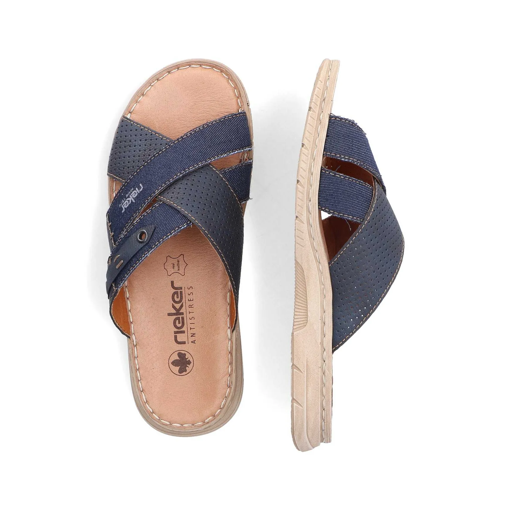 Rieker Men'S Mules Navy Blue