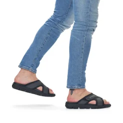 Rieker Men'S Mules Steel Black