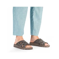 Rieker Men'S Mules Stone Gray