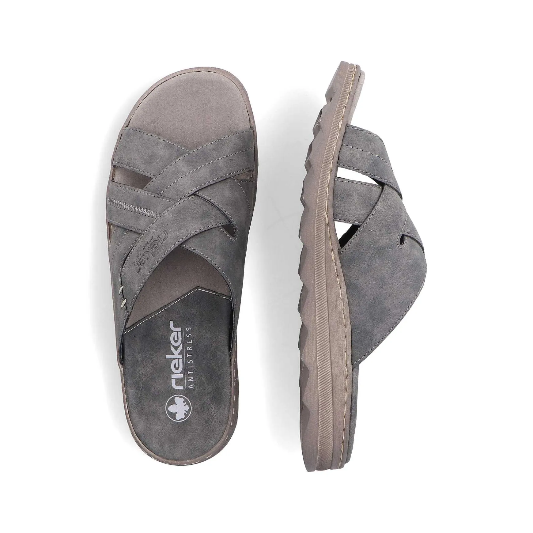 Rieker Men'S Mules Stone Gray
