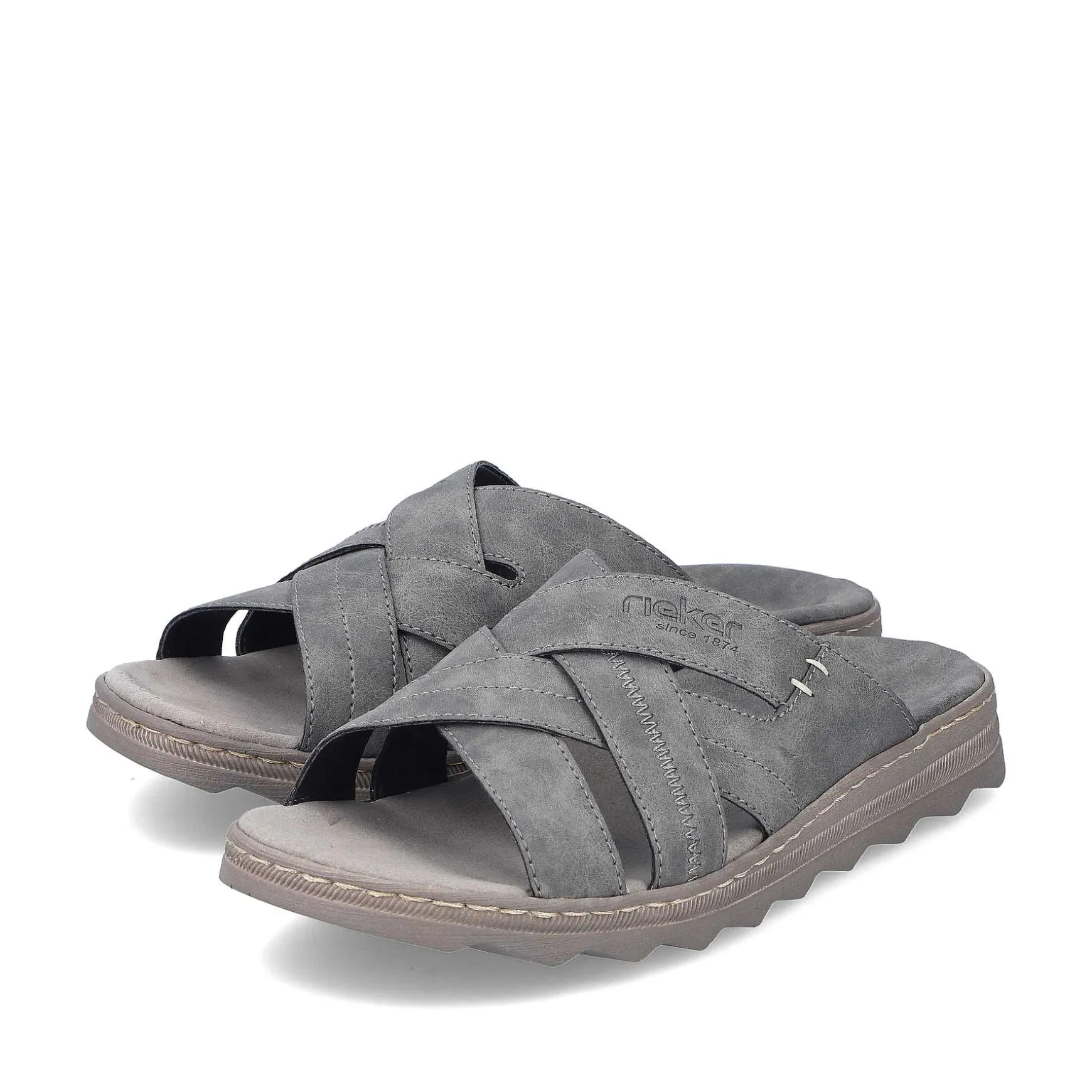 Rieker Men'S Mules Stone Gray