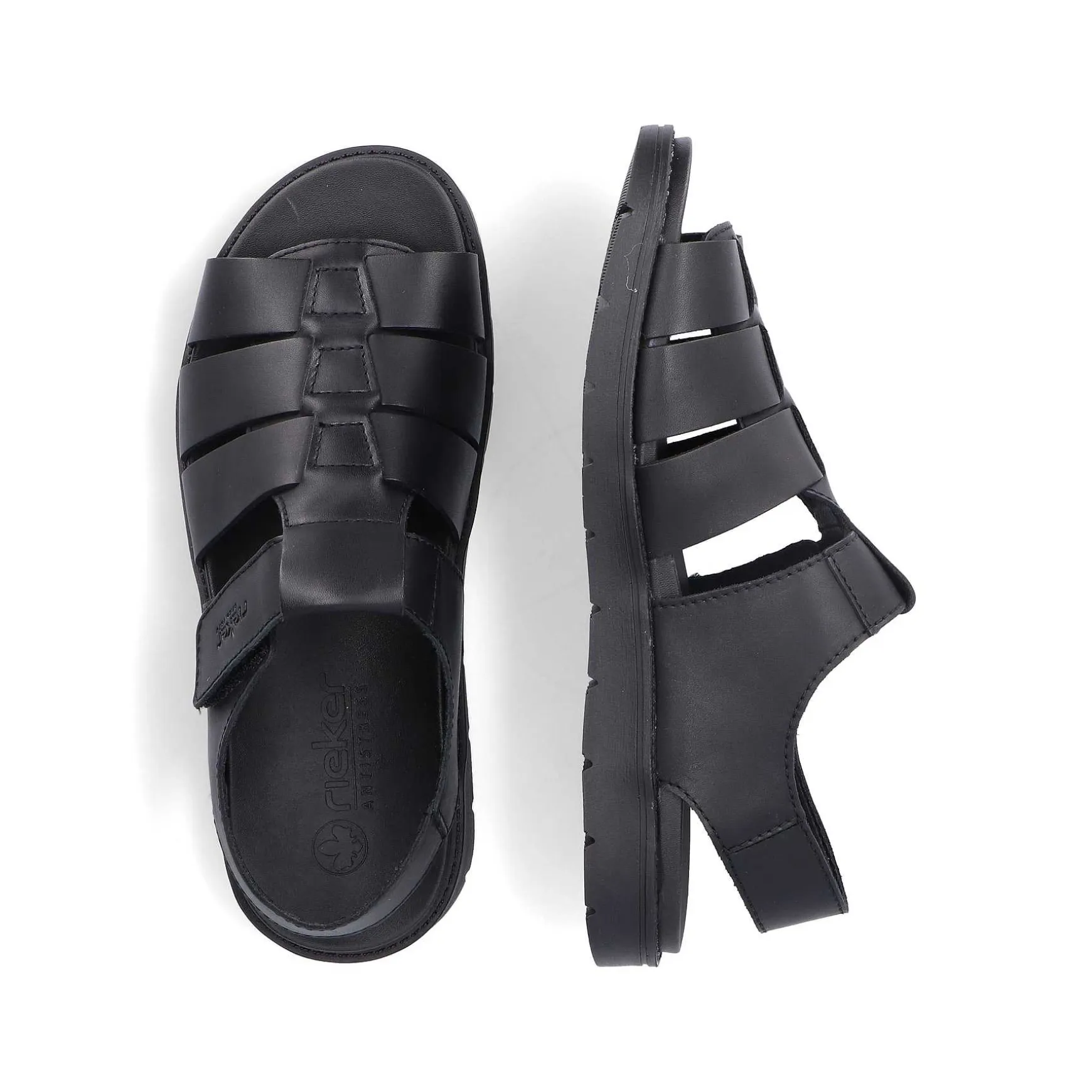 Rieker Men'S Sandals Midnight Black