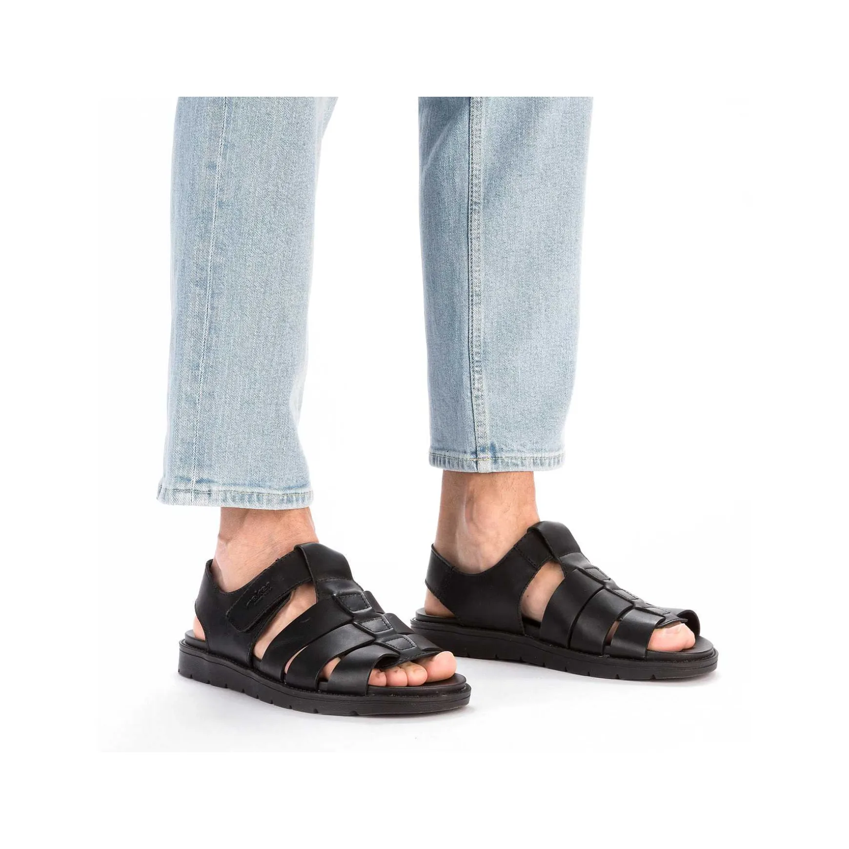 Rieker Men'S Sandals Midnight Black