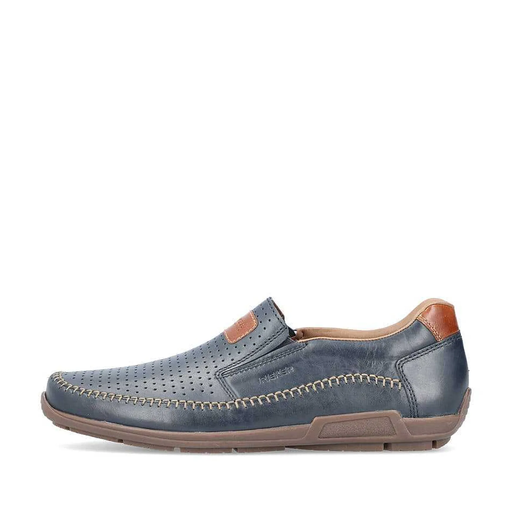 Rieker Men'S Slippers Blue Metallic