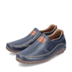 Rieker Men'S Slippers Blue Metallic