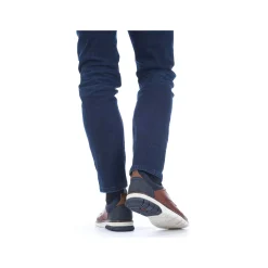 Rieker Men'S Slippers Caramel Brown-Pacific Blue