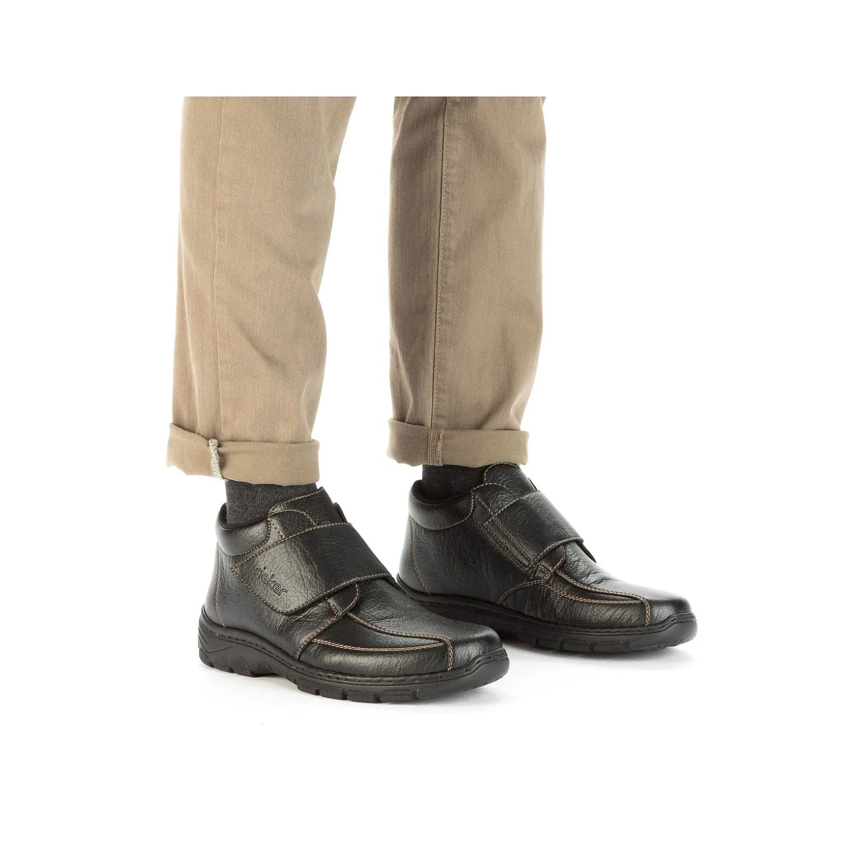 Rieker Men'S Slippers Glossy Black