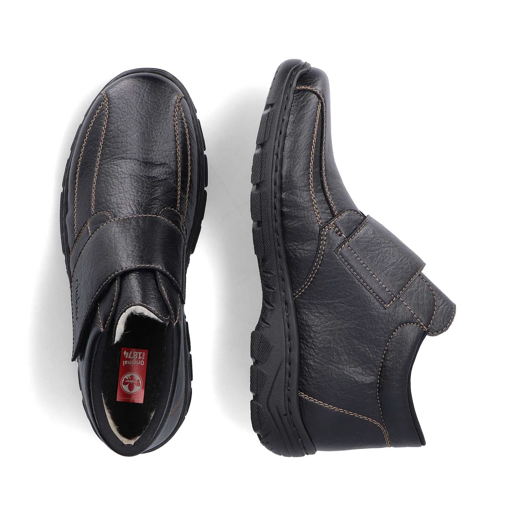 Rieker Men'S Slippers Glossy Black