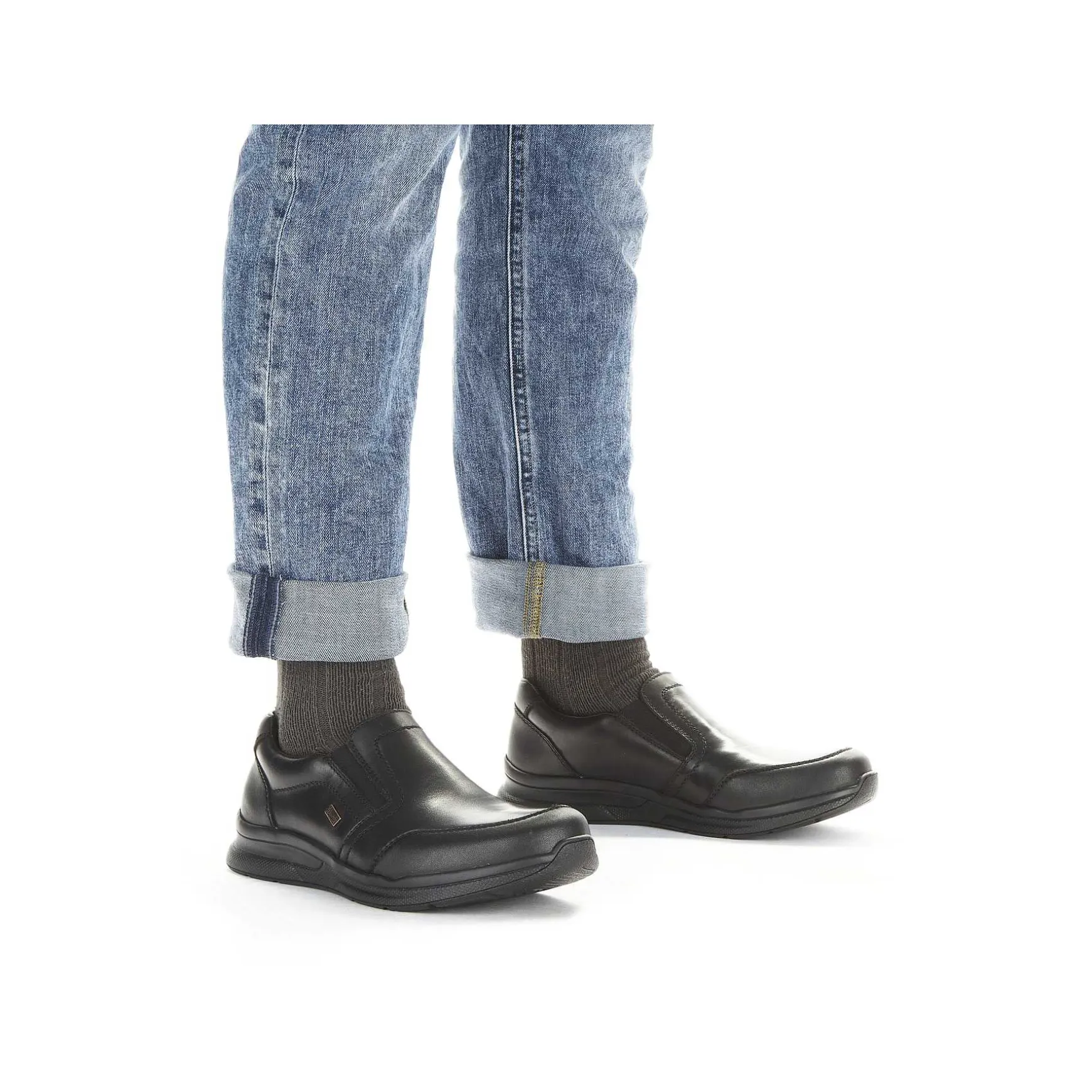 Rieker Men'S Slippers Glossy Black