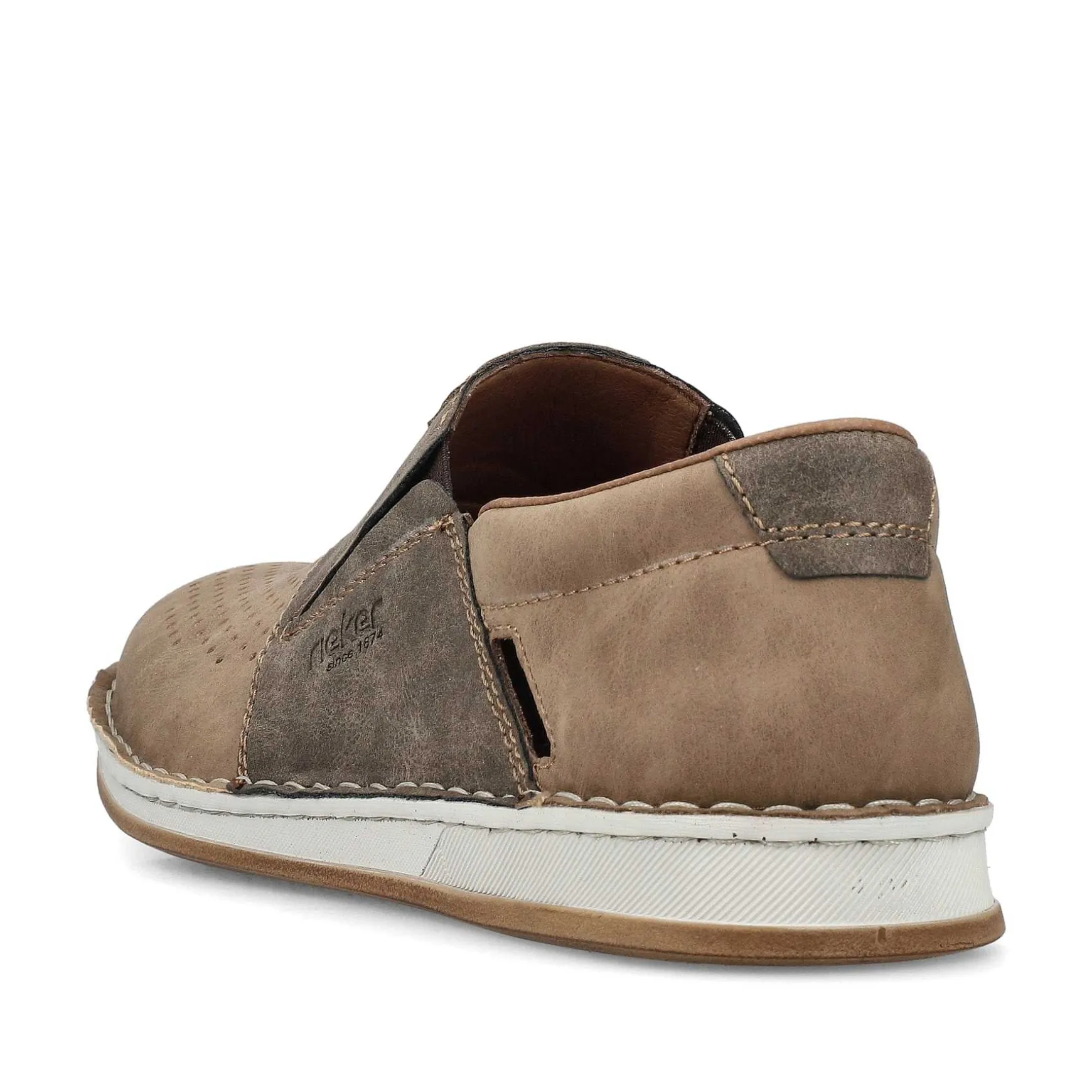 Rieker Men'S Slippers Light Beige-Stone Gray