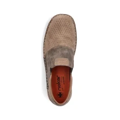 Rieker Men'S Slippers Light Beige-Stone Gray