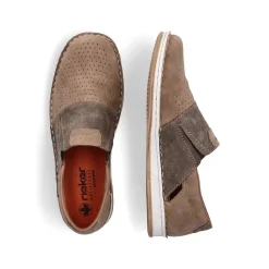 Rieker Men'S Slippers Light Beige-Stone Gray