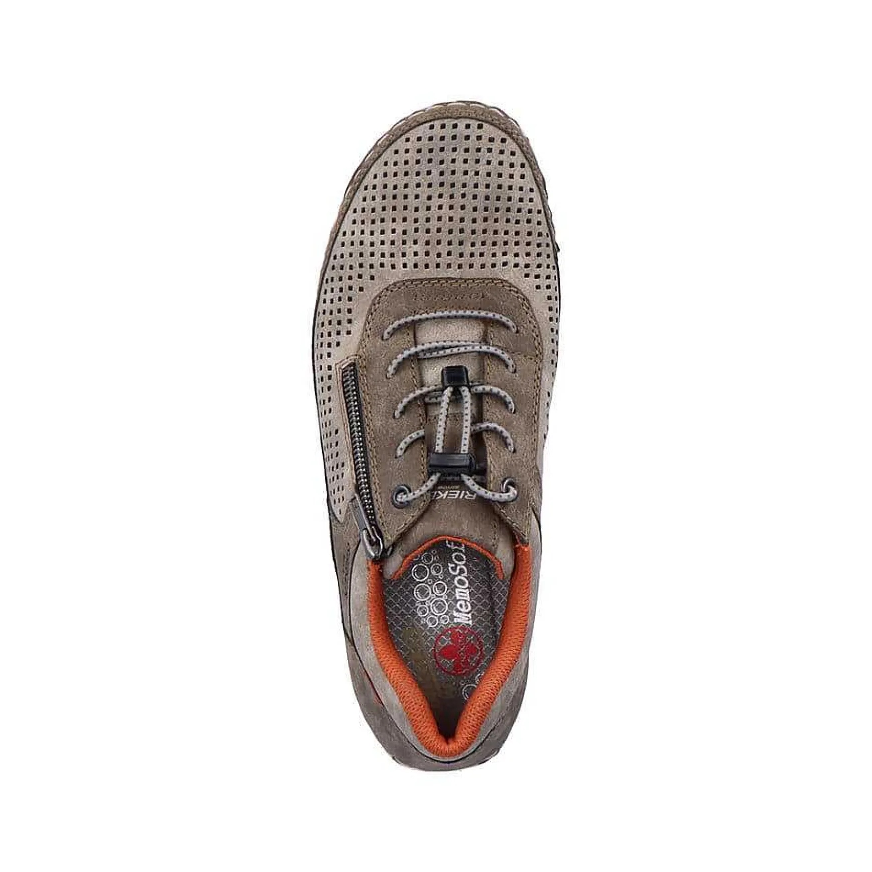 Rieker Men'S Slippers Olive Brown-Orange