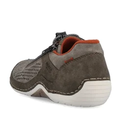 Rieker Men'S Slippers Olive Brown-Orange