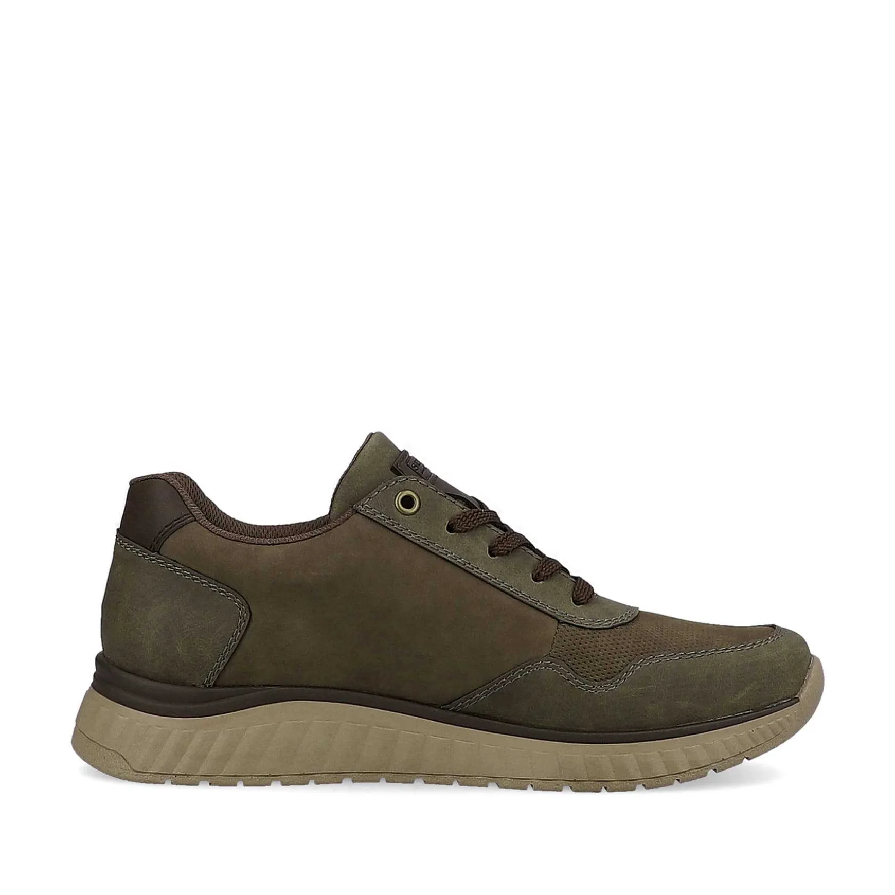 Rieker Men'S Sneaker Low Army Green-Olive Brown