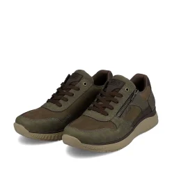Rieker Men'S Sneaker Low Army Green-Olive Brown