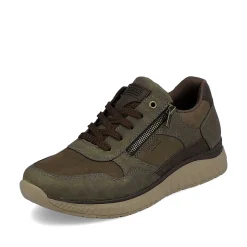 Rieker Men'S Sneaker Low Army Green-Olive Brown