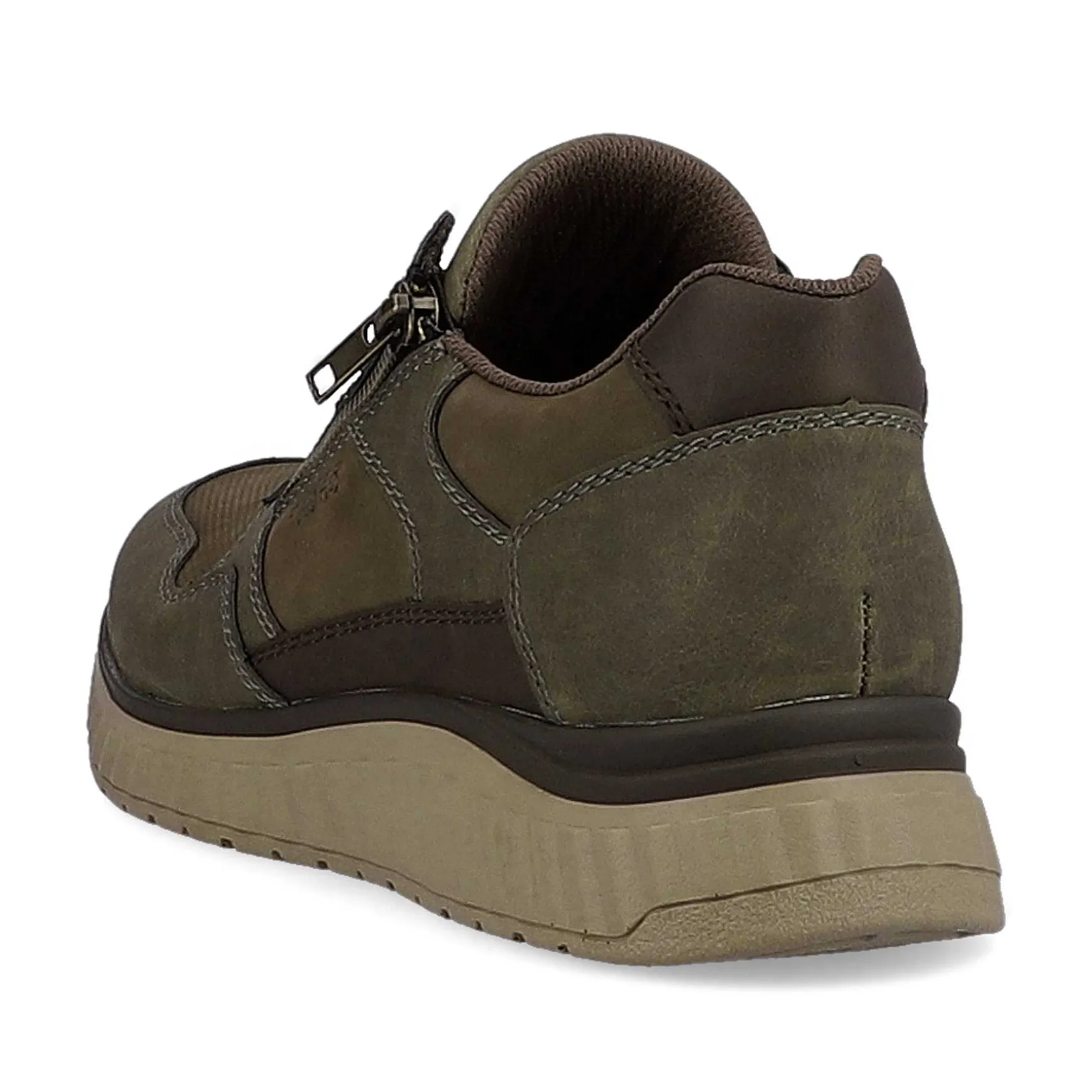 Rieker Men'S Sneaker Low Army Green-Olive Brown