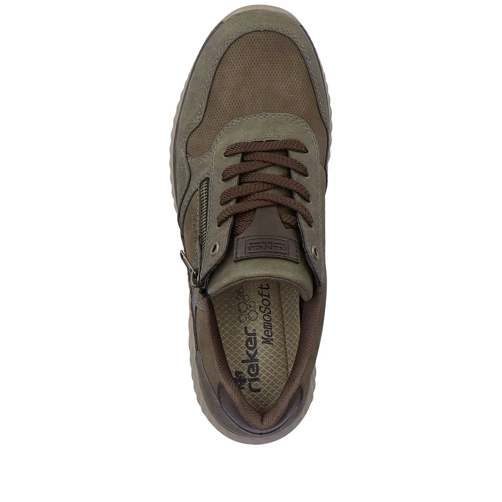 Rieker Men'S Sneaker Low Army Green-Olive Brown