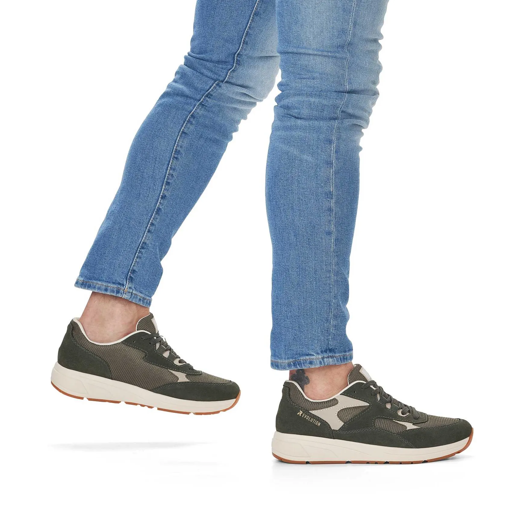 Rieker Men'S Sneaker Low Army Green