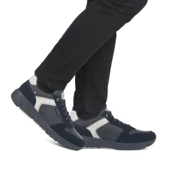 Rieker Men'S Sneaker Low Carbon-Black Silver-Grey