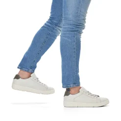 Rieker Men'S Sneaker Low Cream White