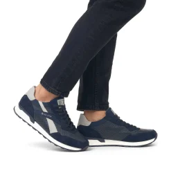 Rieker Men'S Sneaker Low Dark-Blue Dusty-Grey