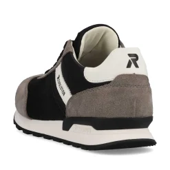 Rieker Men'S Sneaker Low Deep-Black Stone-Grey