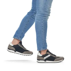 Rieker Men'S Sneaker Low Deep-Black Stone-Grey