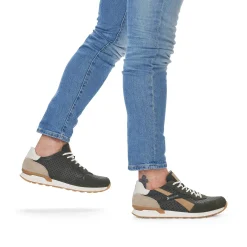 Rieker Men'S Sneaker Low Forest-Green Clay-Beige