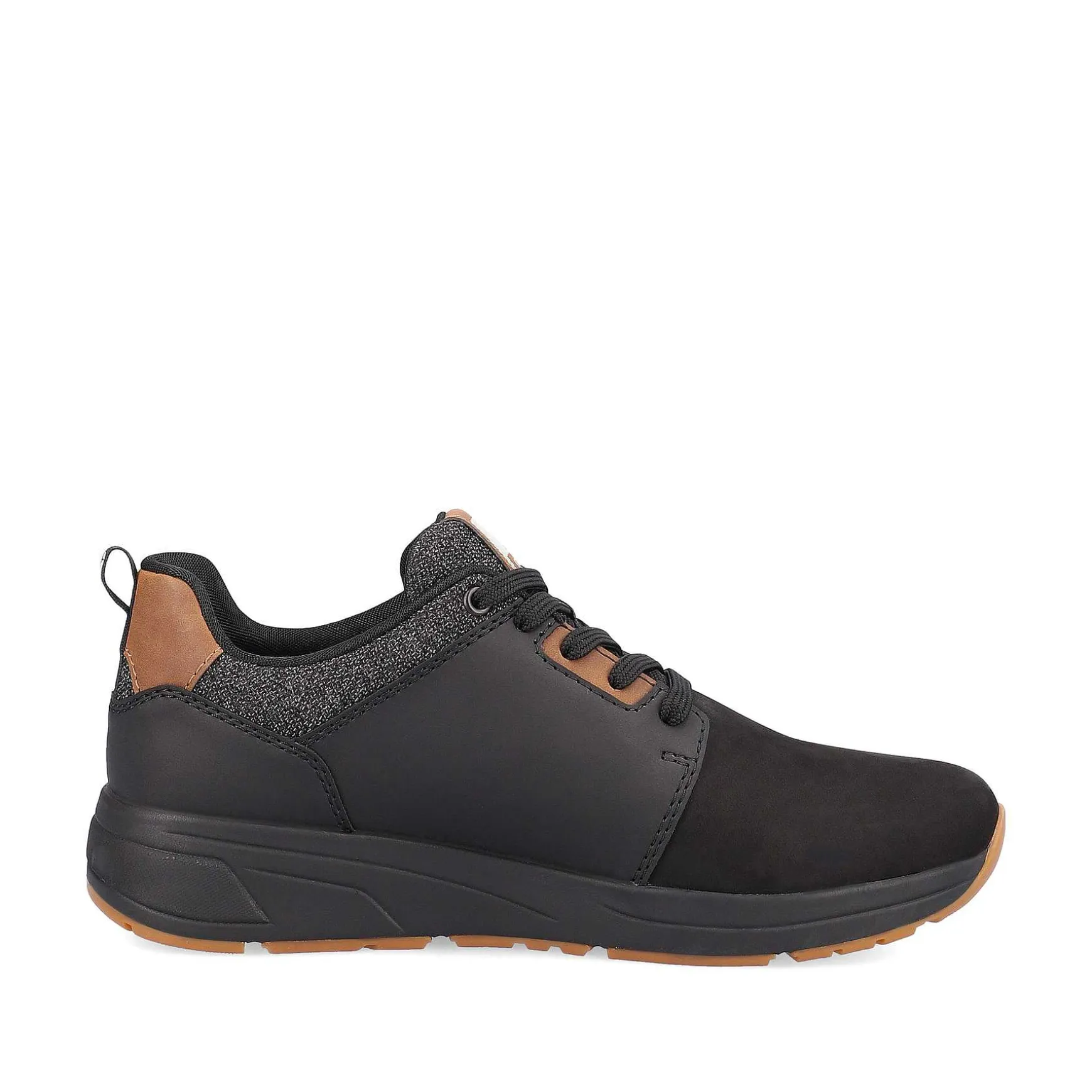 Rieker Men'S Sneaker Low Night-Black Wood-Brown