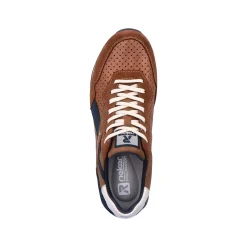 Rieker Men'S Sneaker Low Nut-Brown Ocean-Blue
