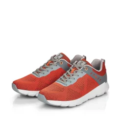 Rieker Men'S Sneaker Low Rust-Orange Grey