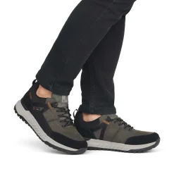 Rieker Men'S Sneaker Low Steel-Grey Deep-Black