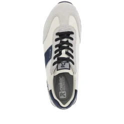 Rieker Men'S Sneaker Low Stone-Grey Creamy-White