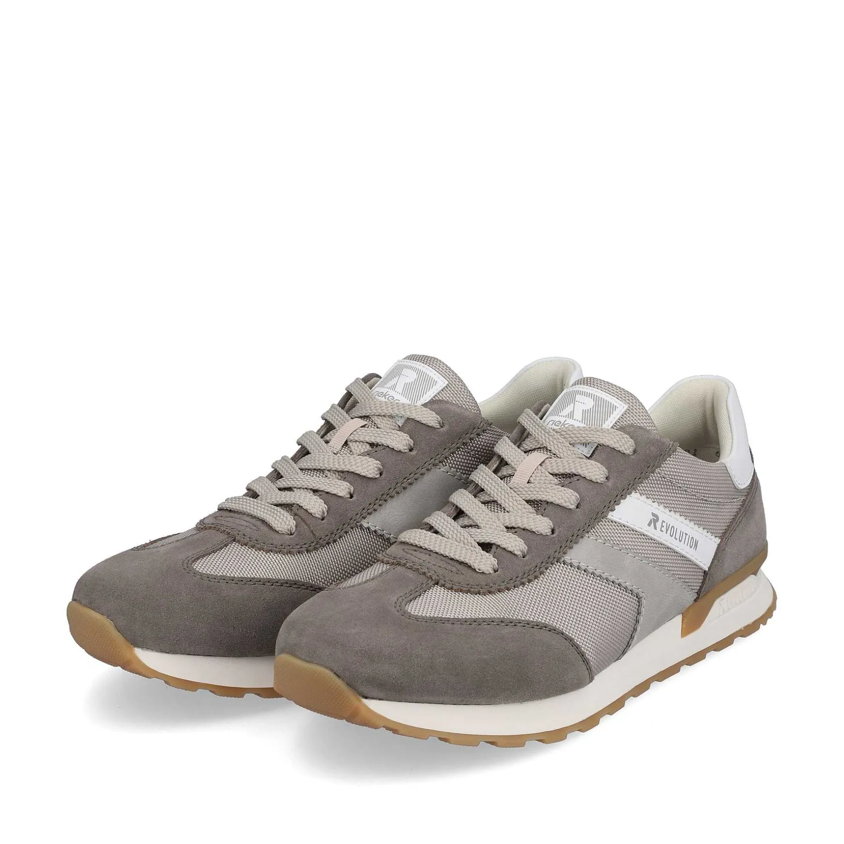 Rieker Men'S Sneaker Low Shadow-Grey Clay-Beige
