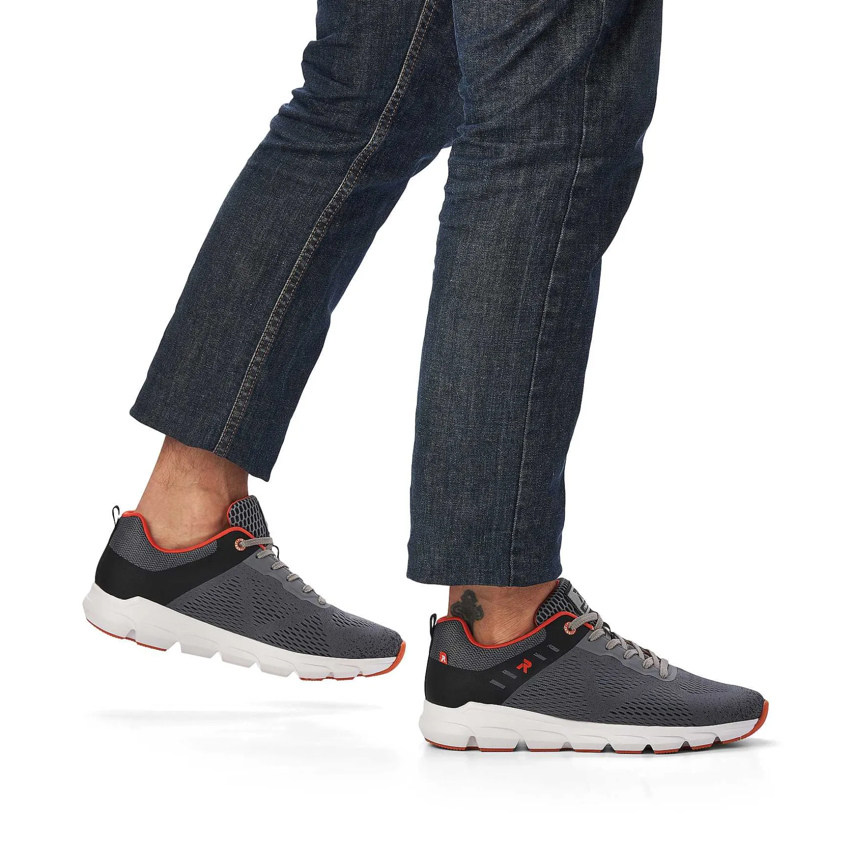 Rieker Men'S Sneaker Low Silver Grey