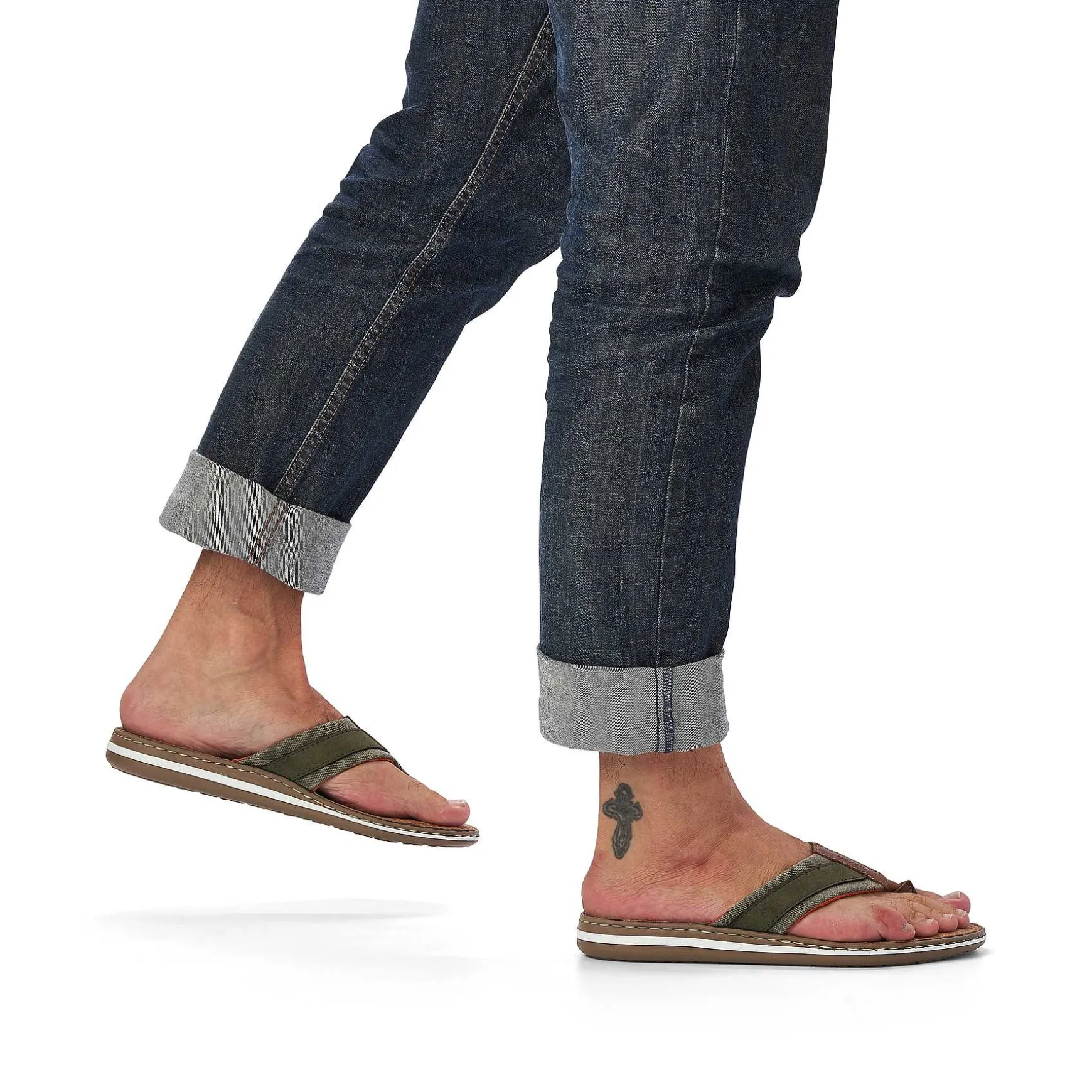 Rieker Men'S Toe Separator Olive Green